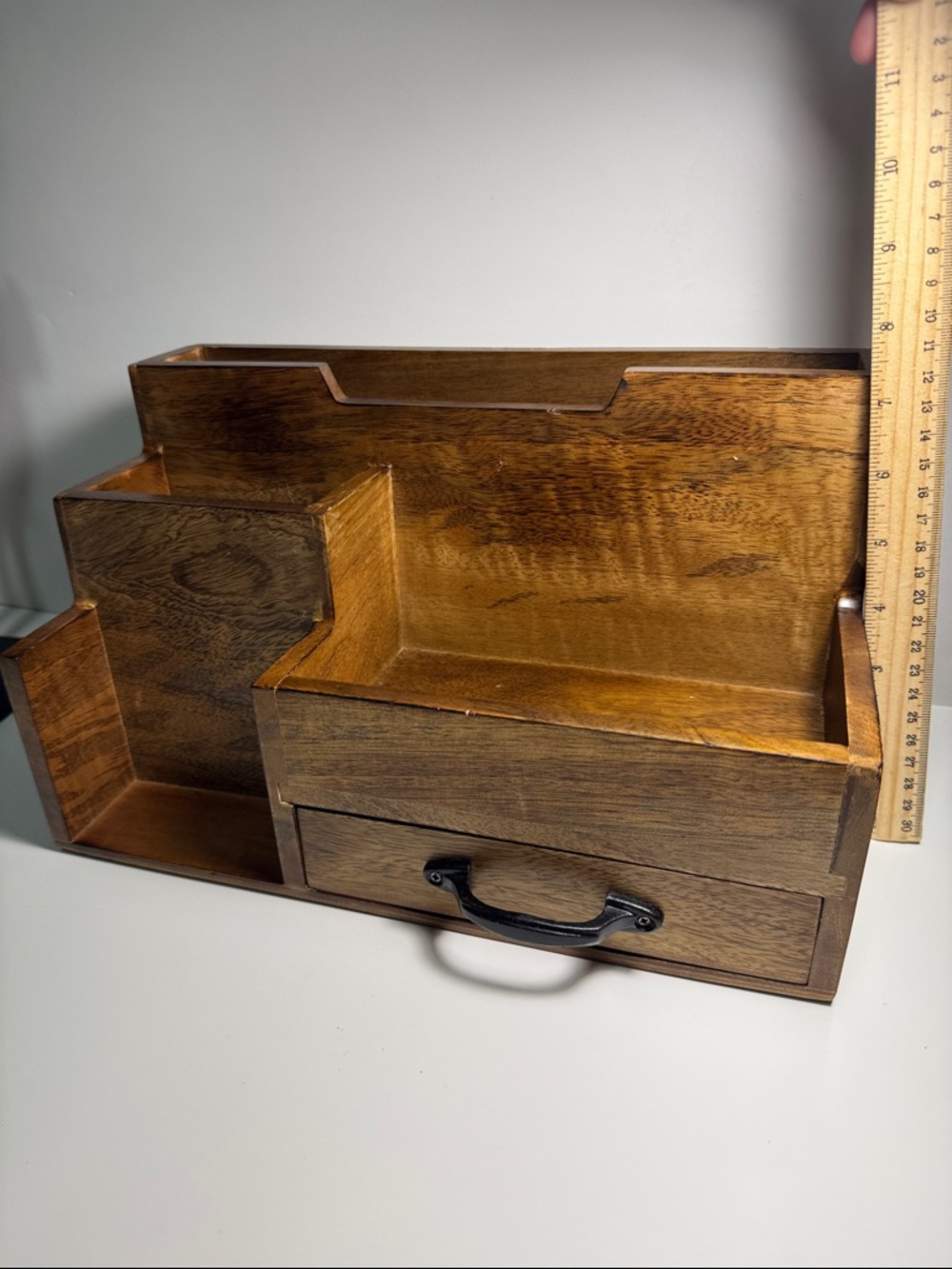 Luxe Designs wooden desk organizer drawer sorting mail or office supplies - Picture 2 of 8